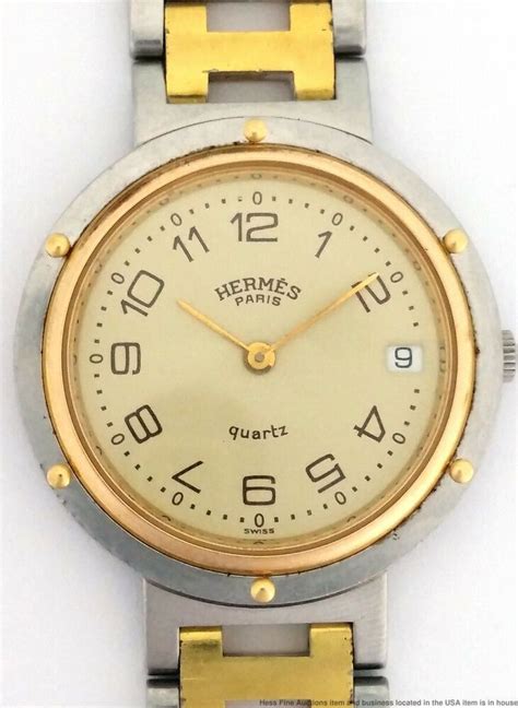 hermes silver chain watch mens vintage|vintage Hermes watches for sale.